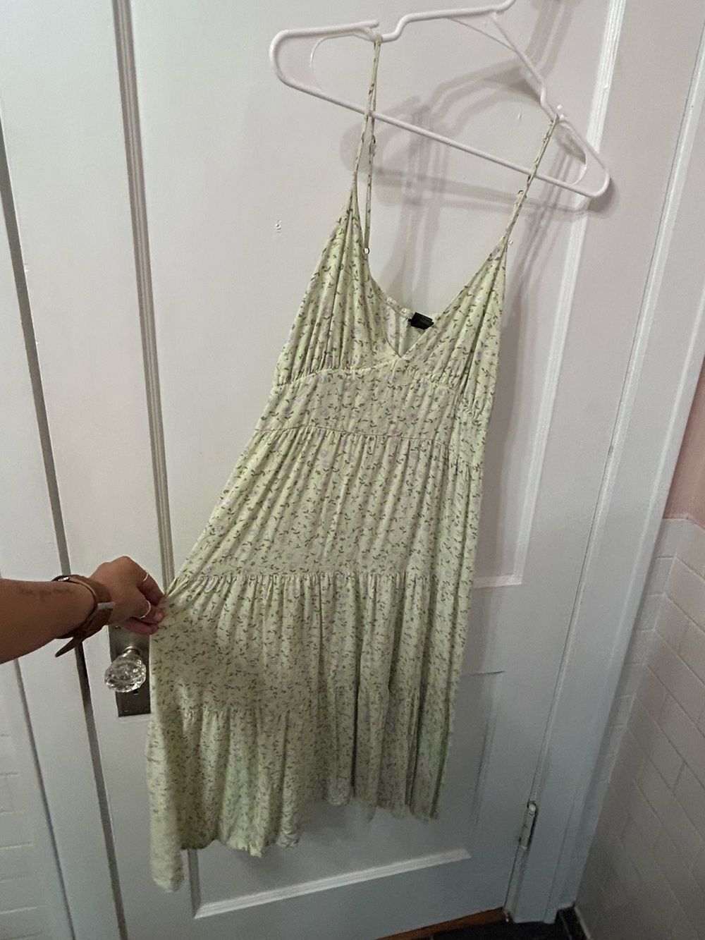 wild fable Light Green Floral Slip Dress